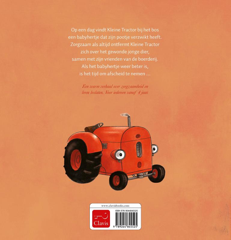 Achterkant van Kleine Tractor en het babyhertje