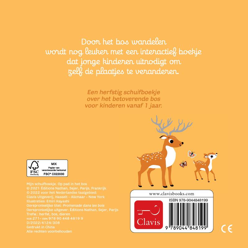 Achterkant van Op pad in het bos