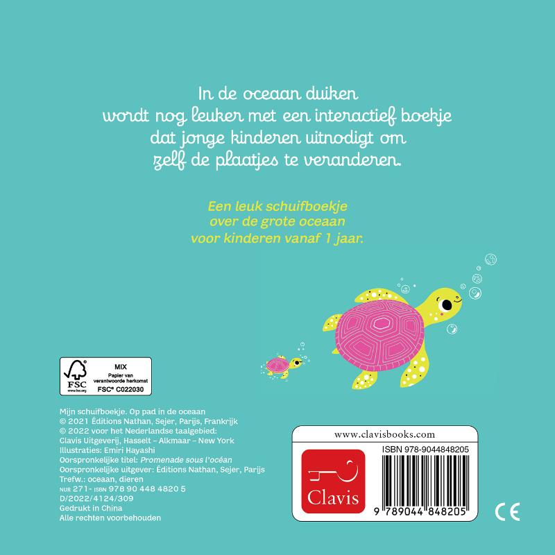 Achterkant van Op pad in de oceaan