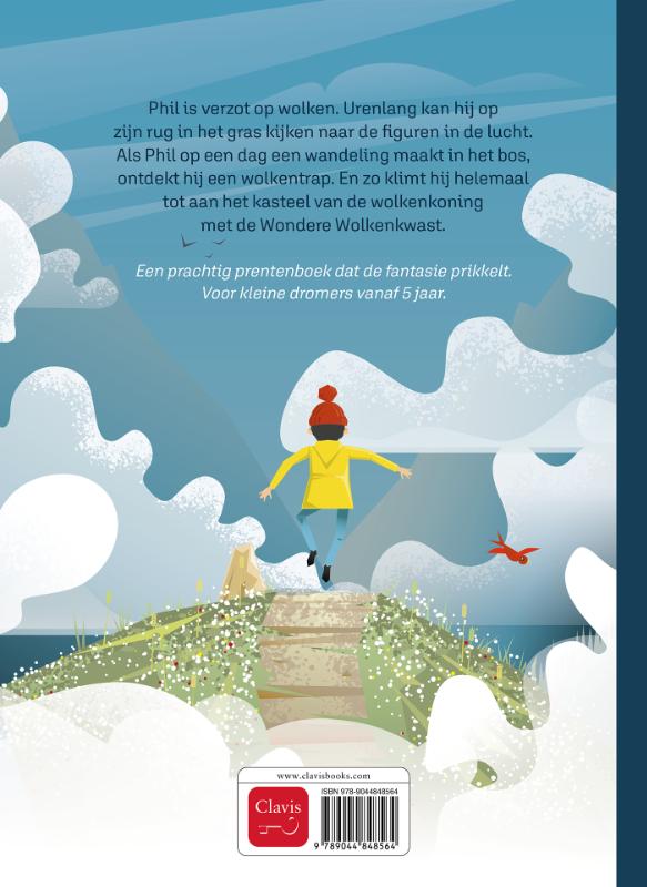Achterkant van Phil in de wolken