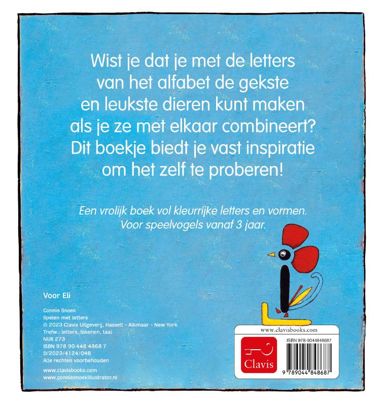 Achterkant van Spelen met letters