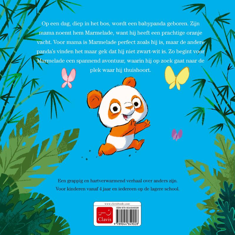Achterkant van Marmelade de oranje panda