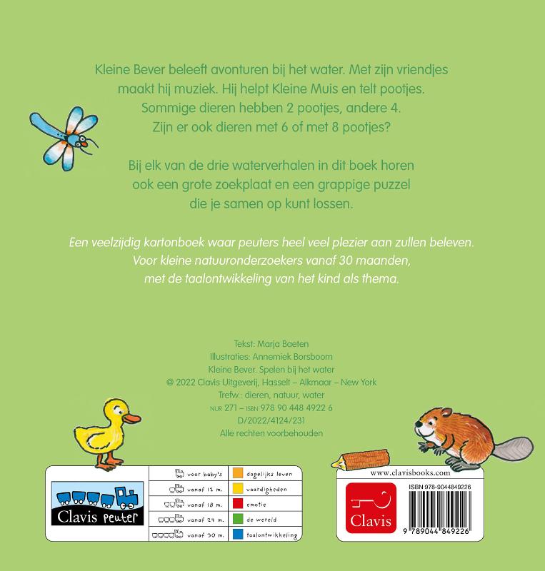 Achterkant van Spelen bij het water