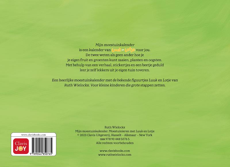 Achterkant van Mijn moestuinkalender