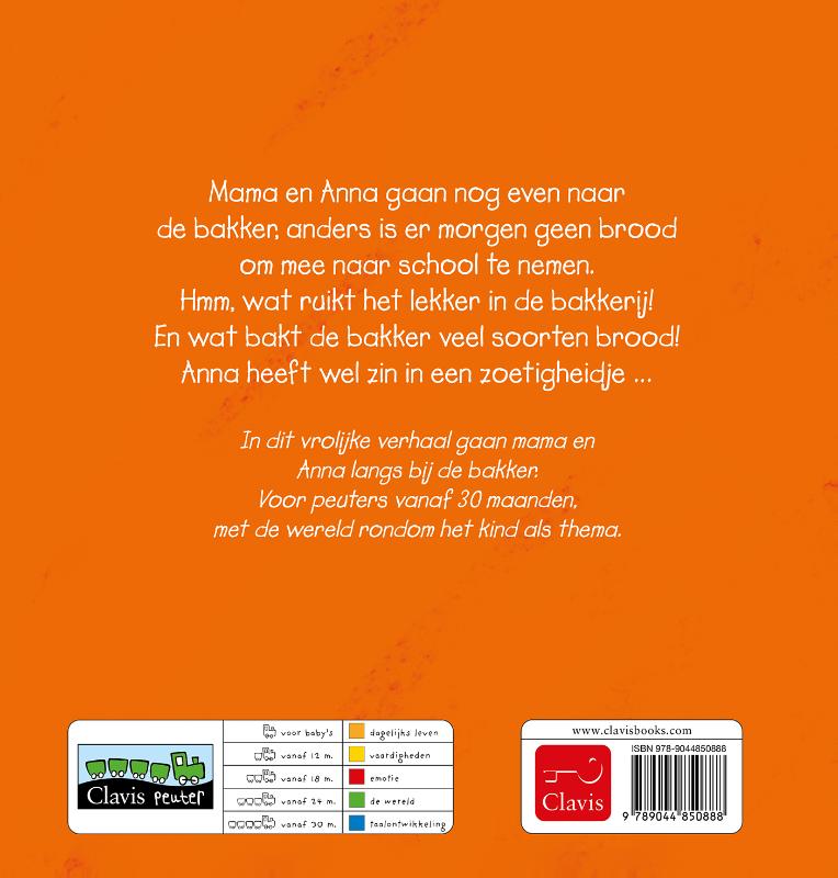 Achterkant van Anna bij de bakker