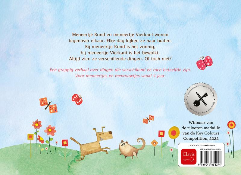 Achterkant van Meneertje Rond en meneertje Vierkant