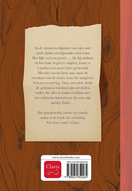 Achterkant van Het luisterhout