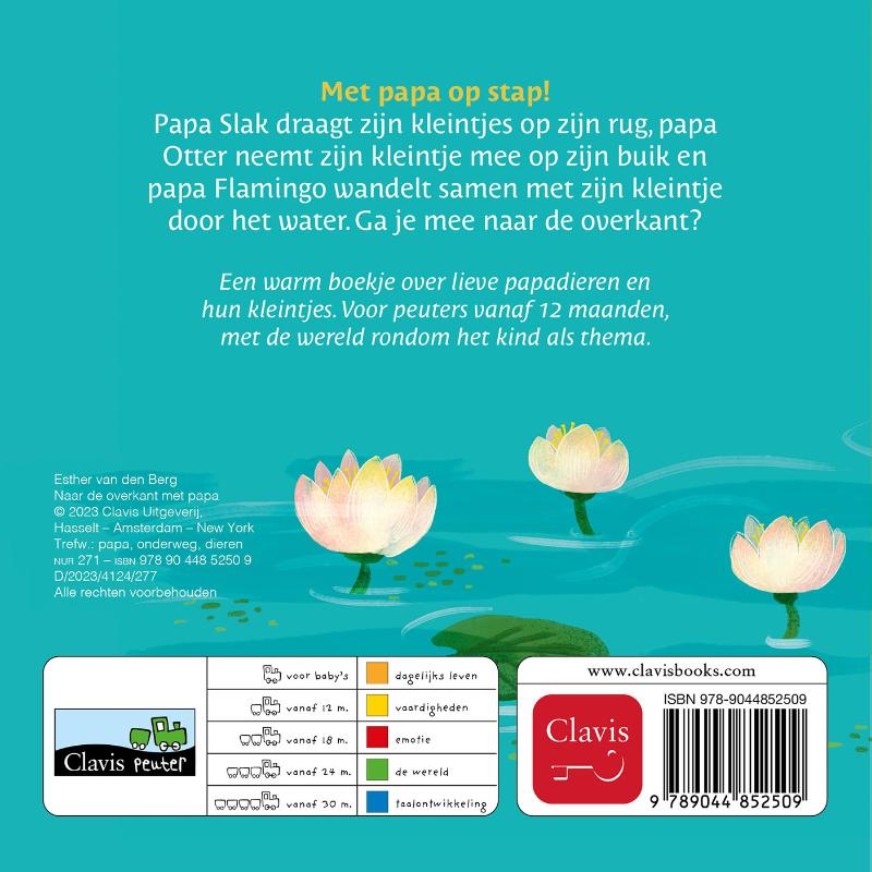 Achterkant van Naar de overkant met papa