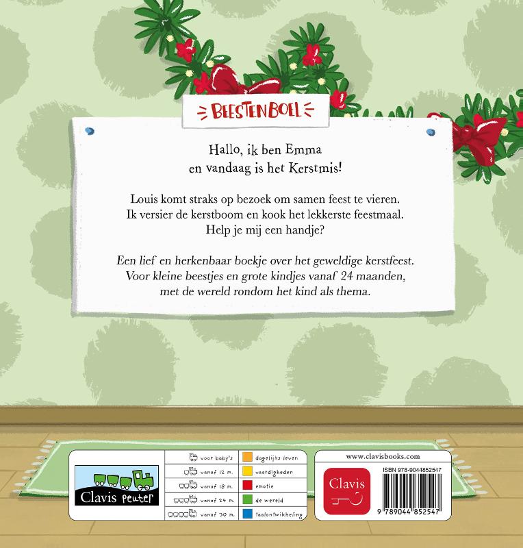 Achterkant van Emma viert Kerstmis