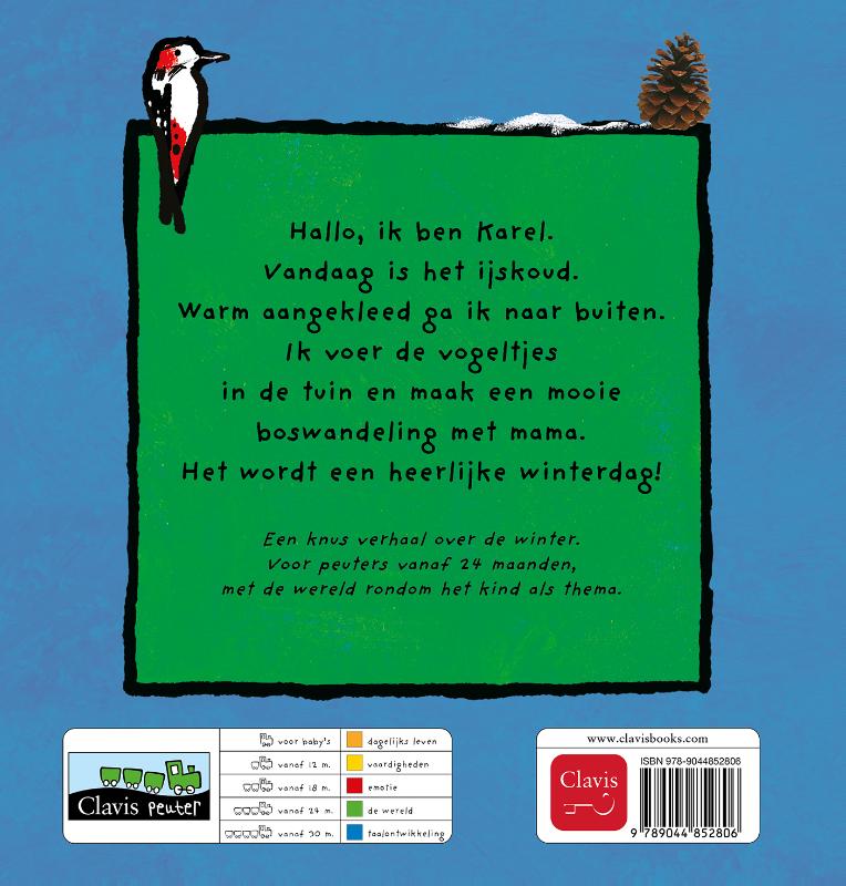 Achterkant van Karel in de winter