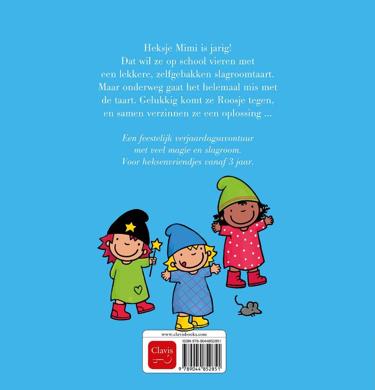 Achterkant van Heksje Mimi tovert taart