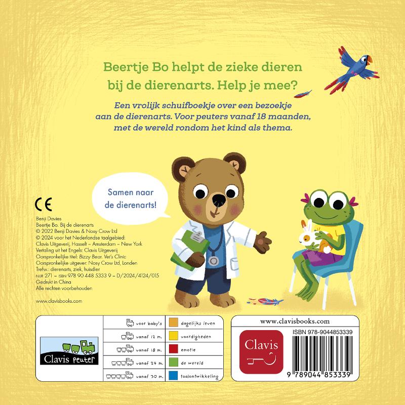 Achterkant van Bij de dierenarts