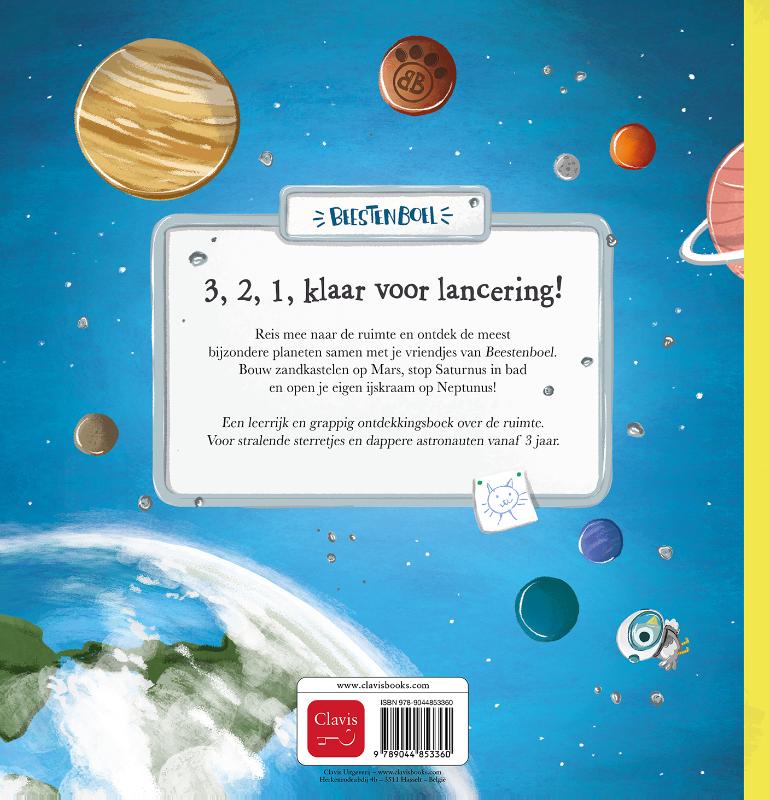 Achterkant van In de ruimte