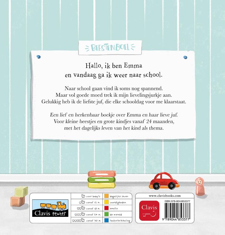 Achterkant van Emma en de liefste juf