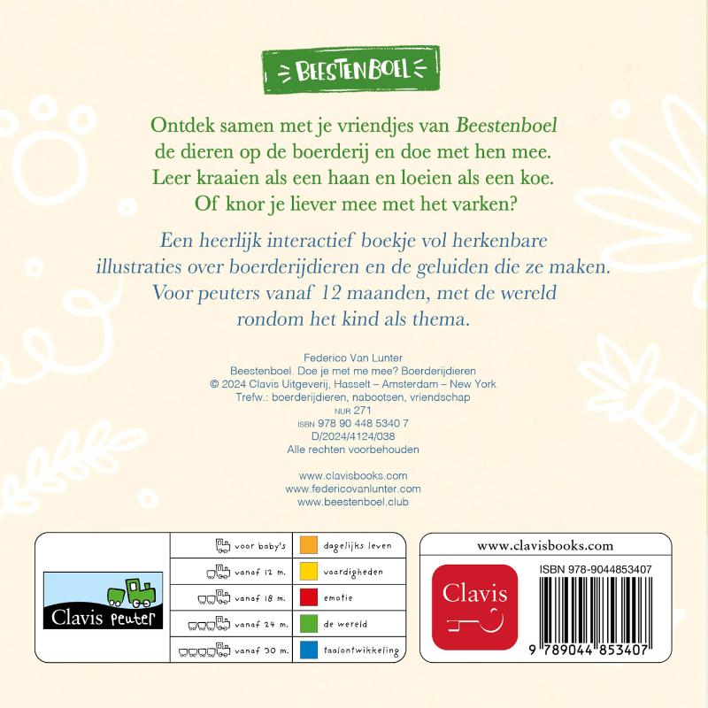 Achterkant van Doe je met me mee? Boerderijdieren