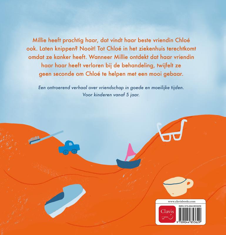 Achterkant van Geen schaar in mijn haar!