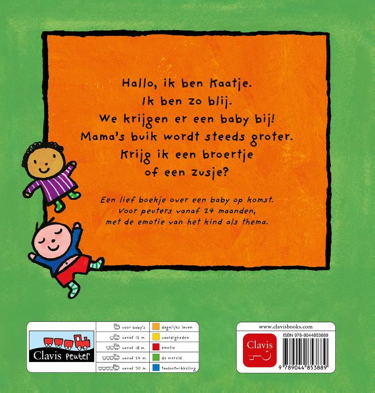 Achterkant van Kaatje en mama's buik