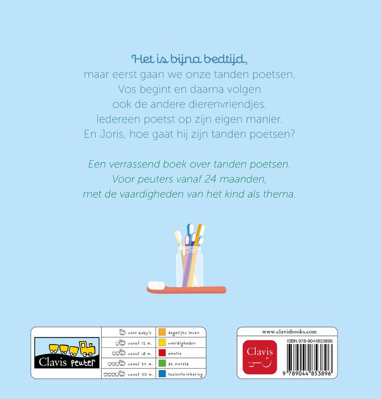 Achterkant van Iedereen poetst zijn tanden