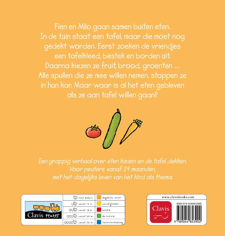 Achterkant van Eten met Fien en Milo
