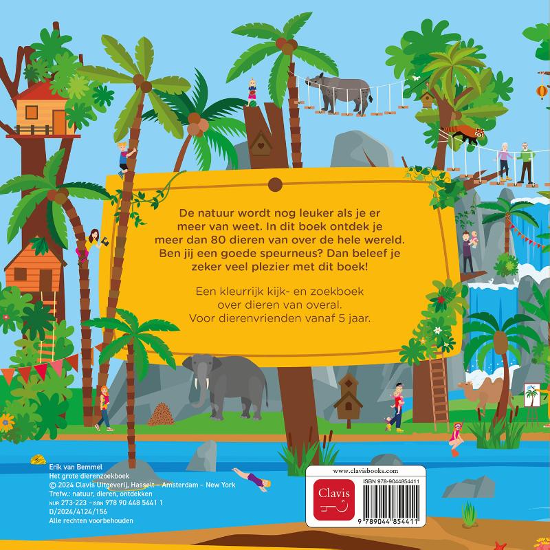 Achterkant van Het grote dierenzoekboek