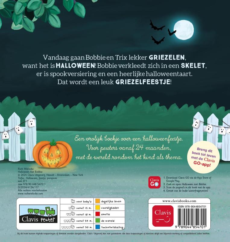 Achterkant van Halloween met Bobbie