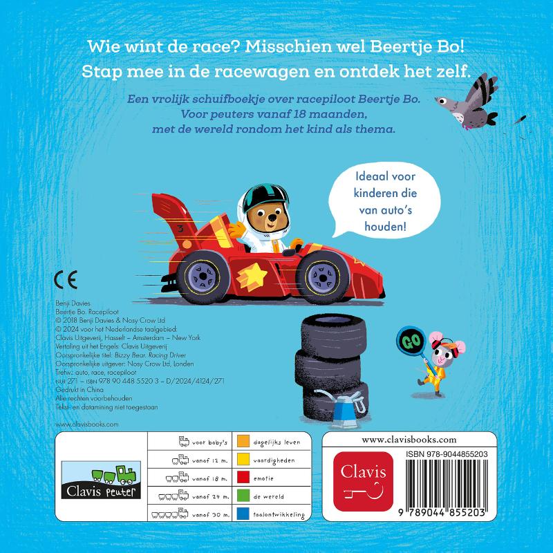 Achterkant van Racepiloot