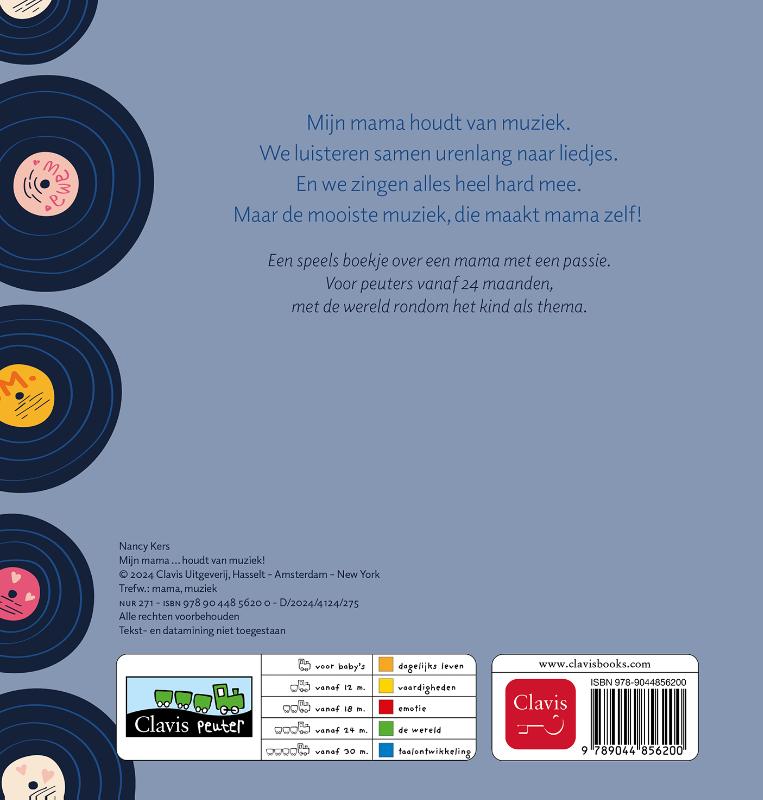 Achterkant van Mijn mama... houdt van muziek!