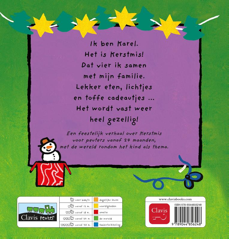 Achterkant van Karel viert Kerstmis