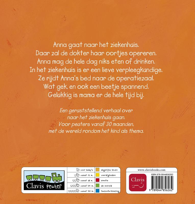 Achterkant van Anna in het ziekenhuis