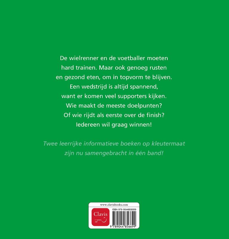 Achterkant van De wielrenner en de voetballer