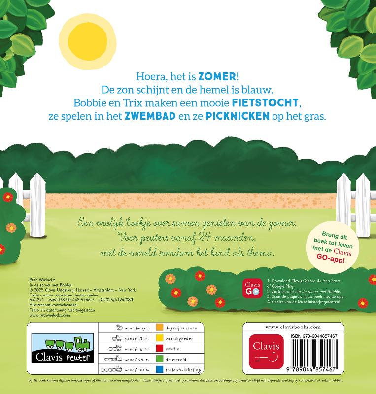 Achterkant van In de zomer met Bobbie