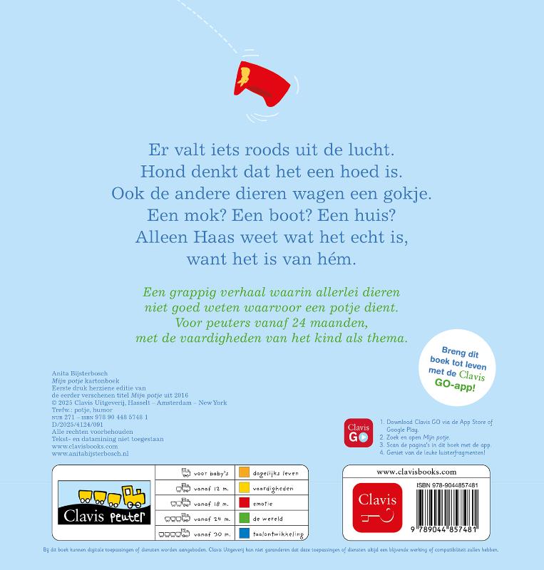 Achterkant van Mijn potje kartonboek