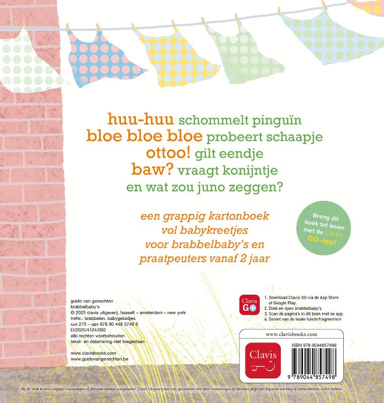 Achterkant van brabbelbaby's