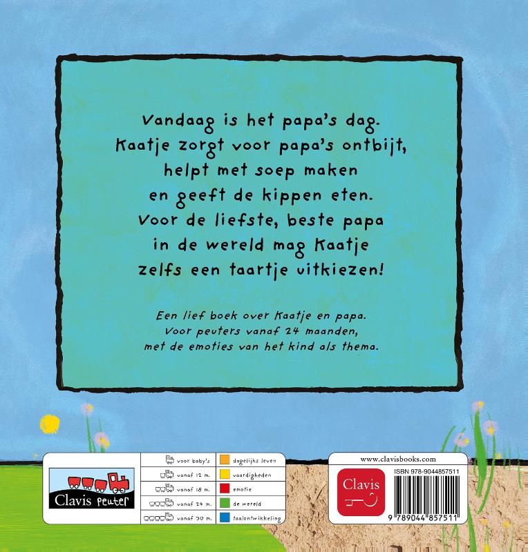 Achterkant van Kaatje viert papa