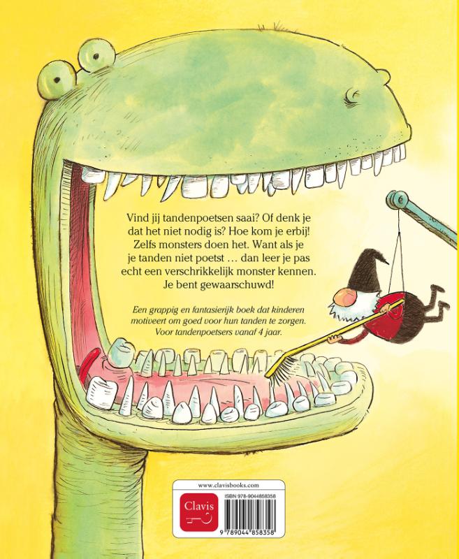 Achterkant van Zelfs monsters poetsen hun tanden