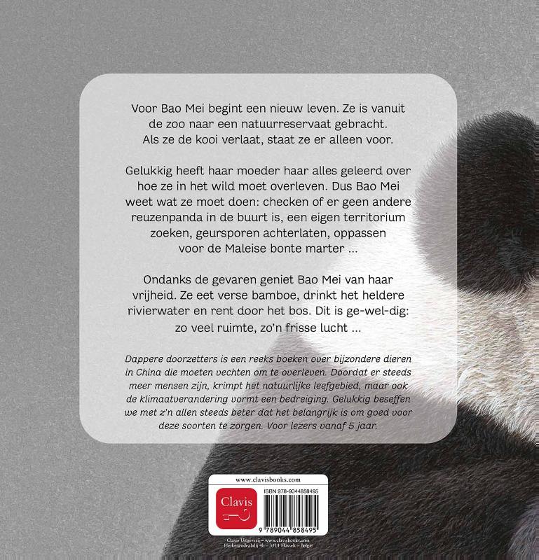 Achterkant van De reuzenpanda. Welkom thuis, Bao Mei