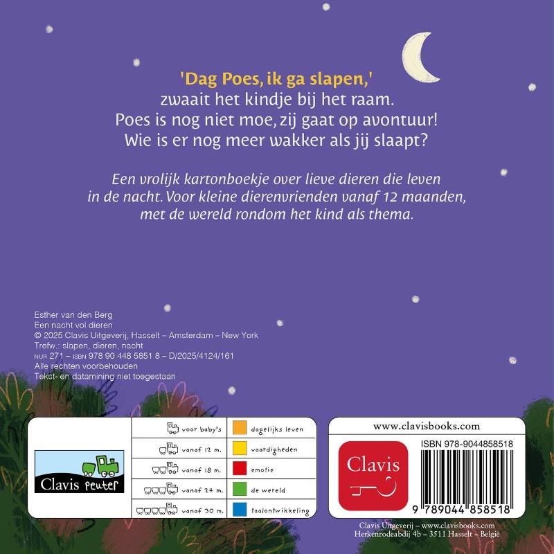 Achterkant van Een nacht vol dieren