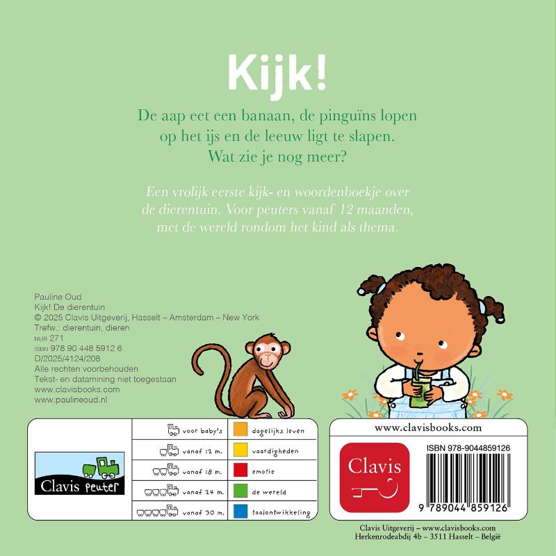 Achterkant van Kijk! De dierentuin