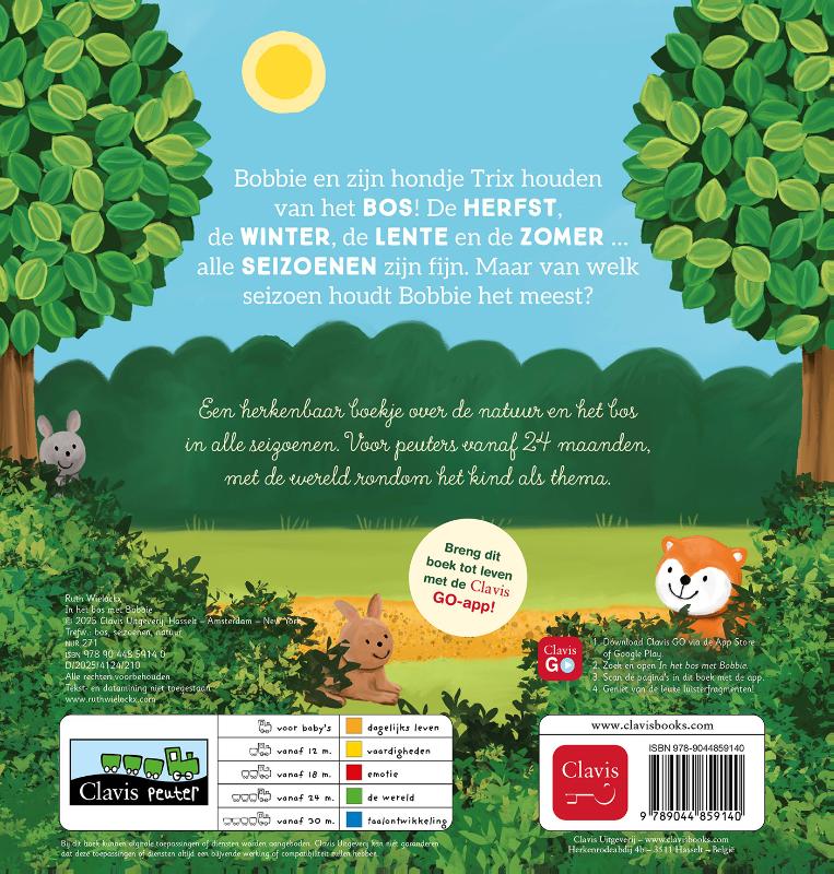 Achterkant van In het bos met Bobbie