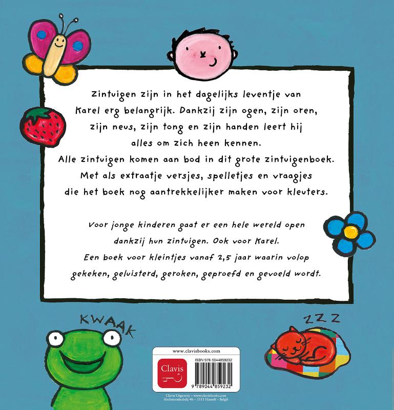 Achterkant van Karels grote boek over zintuigen