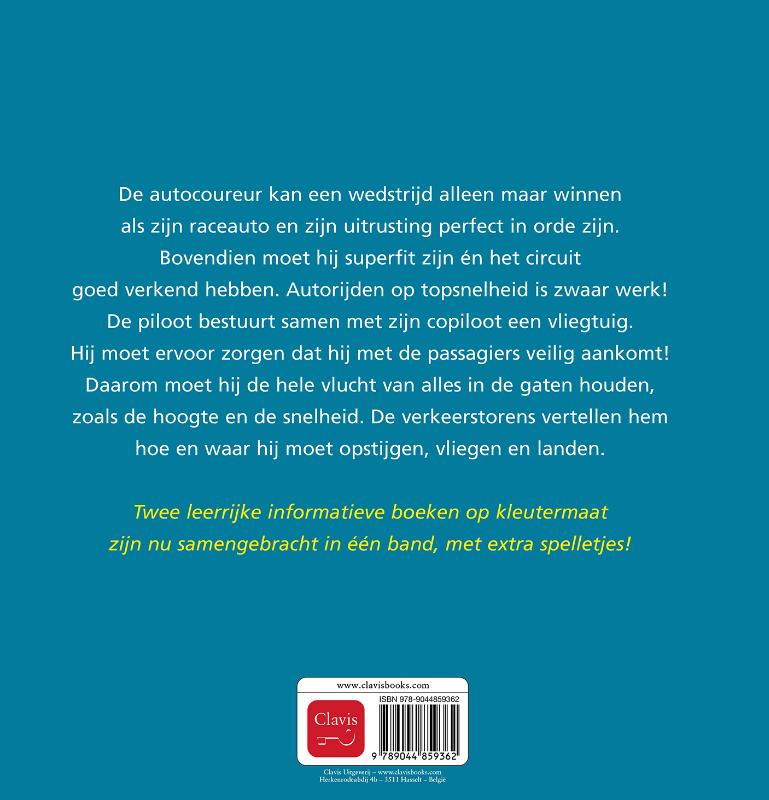 Achterkant van De autocoureur en de piloot
