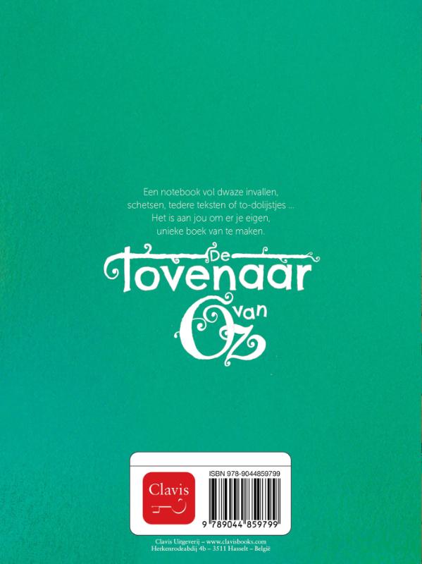 Achterkant van Notebook Tovenaar van Oz
