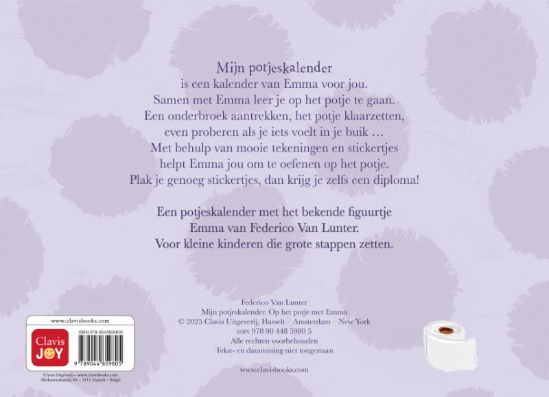 Achterkant van Emma en haar potje Kalender