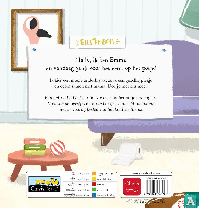 Achterkant van Emma en haar potje
