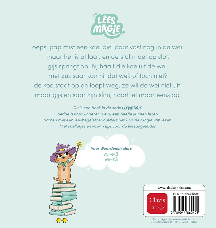 Achterkant van Pas op voor die koe
