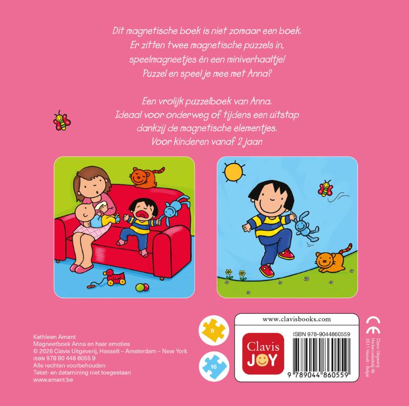 Achterkant van Anna magneetboek. Emoties