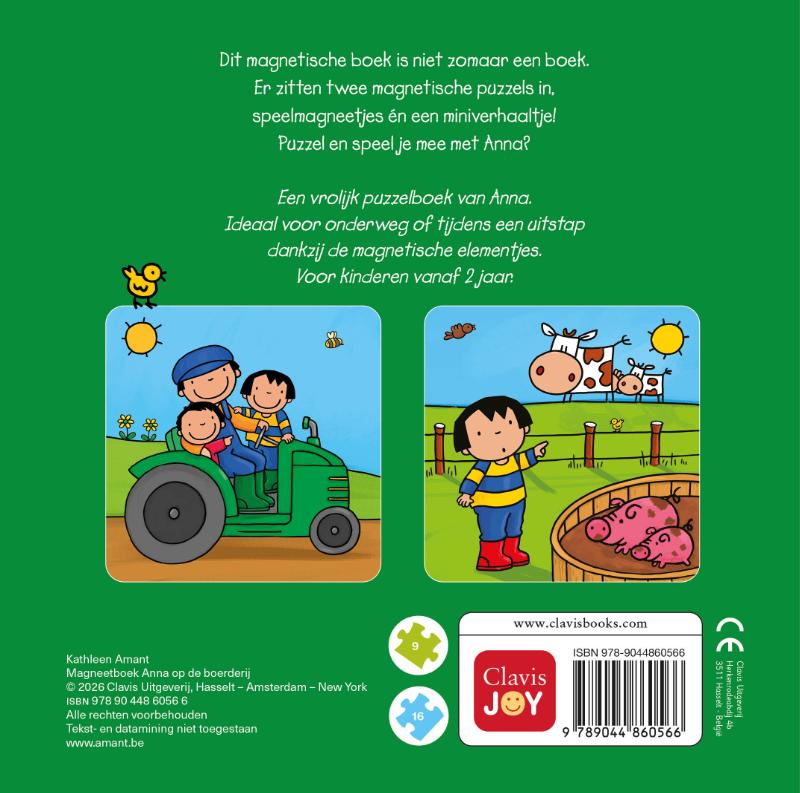 Achterkant van Anna magneetboek. De boerderij