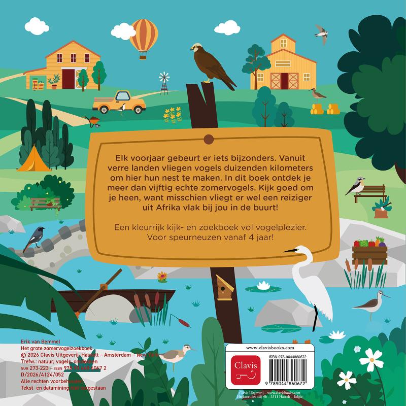 Achterkant van Het grote zomervogelzoekboek