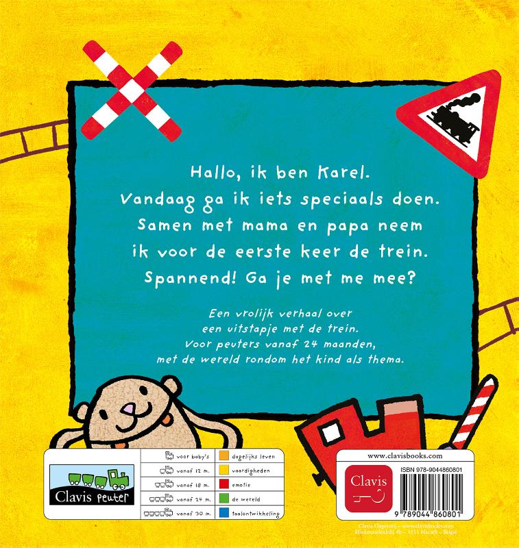 Achterkant van Karel in de trein