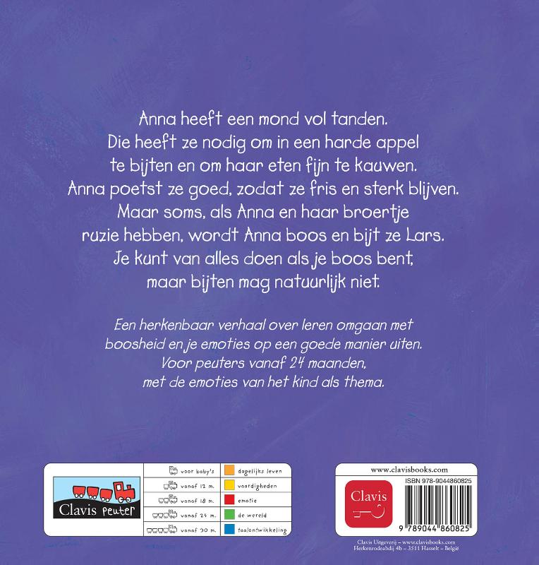 Achterkant van Niet bijten, Anna!
